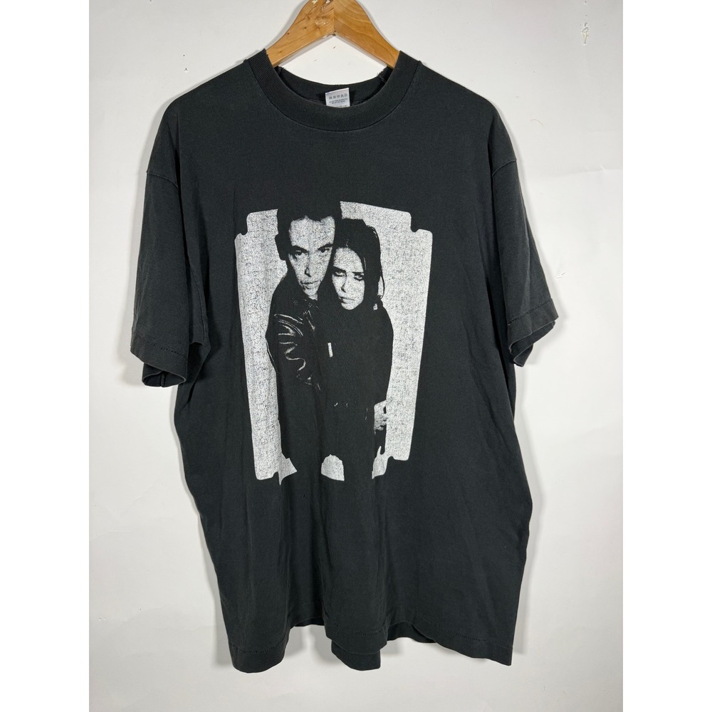 Vintage 1992 Curve Rollercoaster USA Tour T-Shirt Fruit of the Loom XL Black